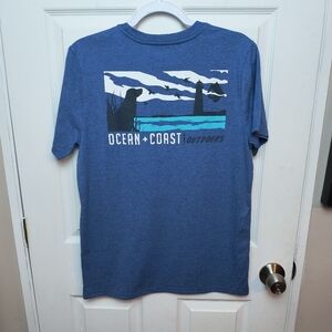 Ocean + Coast Blue Dog Beach Graphic T-Shirt Medium